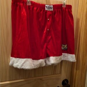 Sideline apparel LSU Tigers Red and White Santa boxers size 2XL